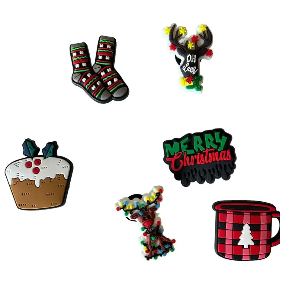 NEW Christmas Sweater SHOE CHARMS 10pc for Croc Shoes Zippers Knome Stockings